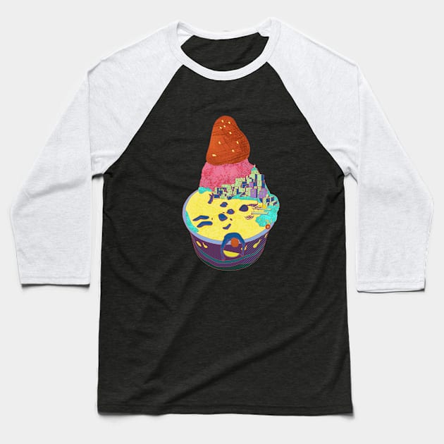 Contradictory Joy in Gelato Cities-Naples Baseball T-Shirt by huabuwan1